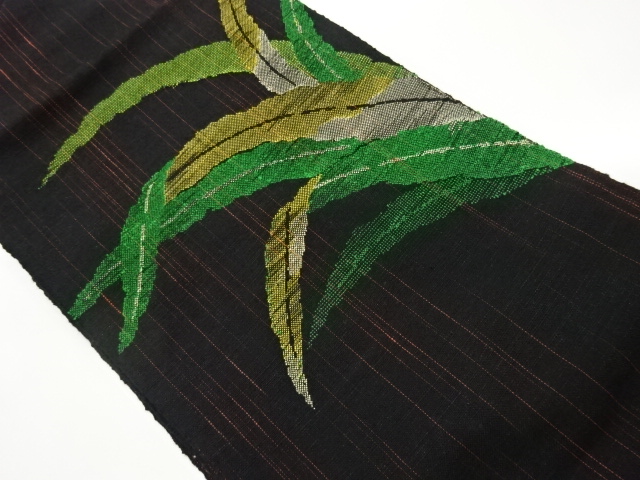 JAPANESE NAGOYA OBI / MAWATA TSUMUGI / WOVEN GRASS